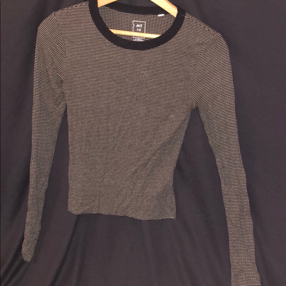 Olive and Black Striped long sleeve layering tee